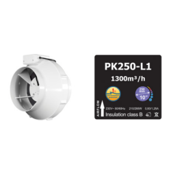 Wentylator Prima Klima 1 Speed 250mm 1300m3/h