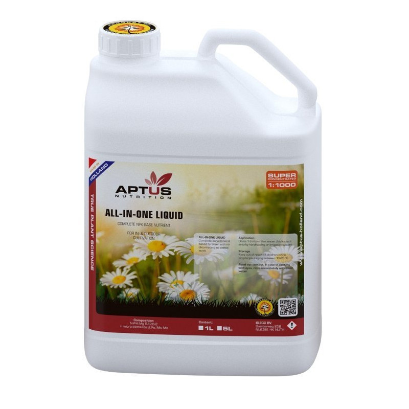 Aptus All-in-one-liquid 5L - jednoskładnikowy nawóz odżywczy Aptus All-in-one-liquid 5L - jednoskładnikowy nawóz odżywczy