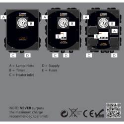 Cli-mate Timer RC-2010D12 programator czasowy z funkcją grzania HPS 12x 600w