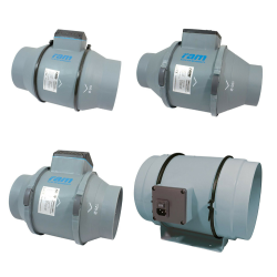 Wentylator RAM Mixed-Flow 200mm dwubiegowy 840m3/h