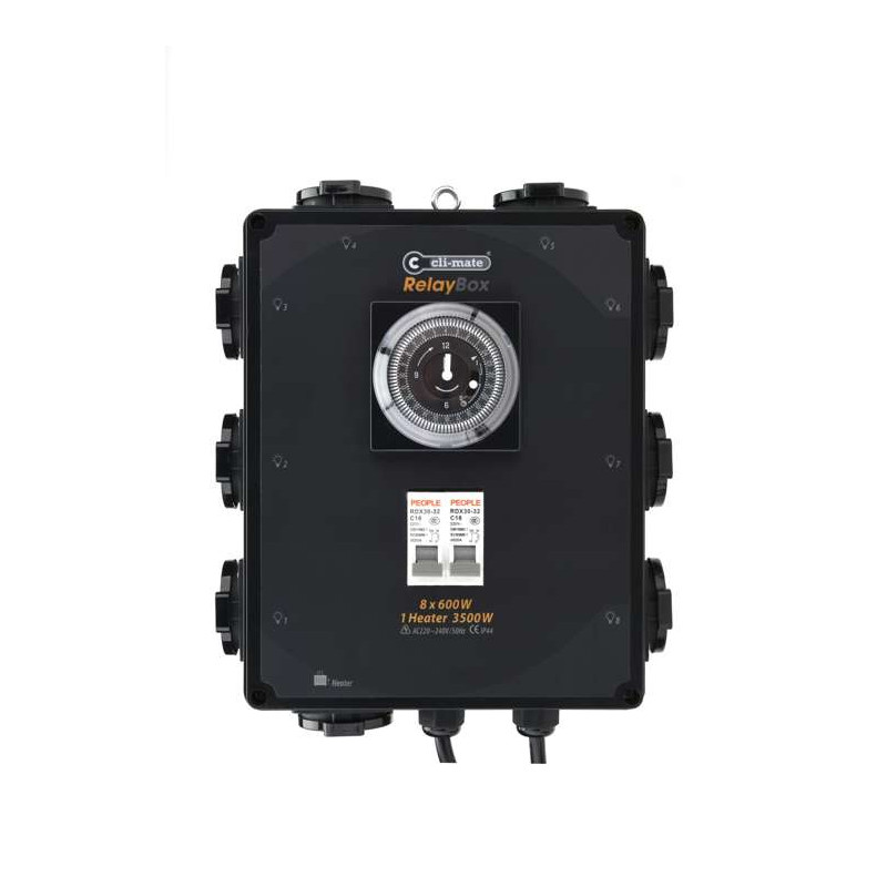 Cli-mate Timer RC-2010D8 programator czasowy z funkcją grzania HPS 8x 600w
