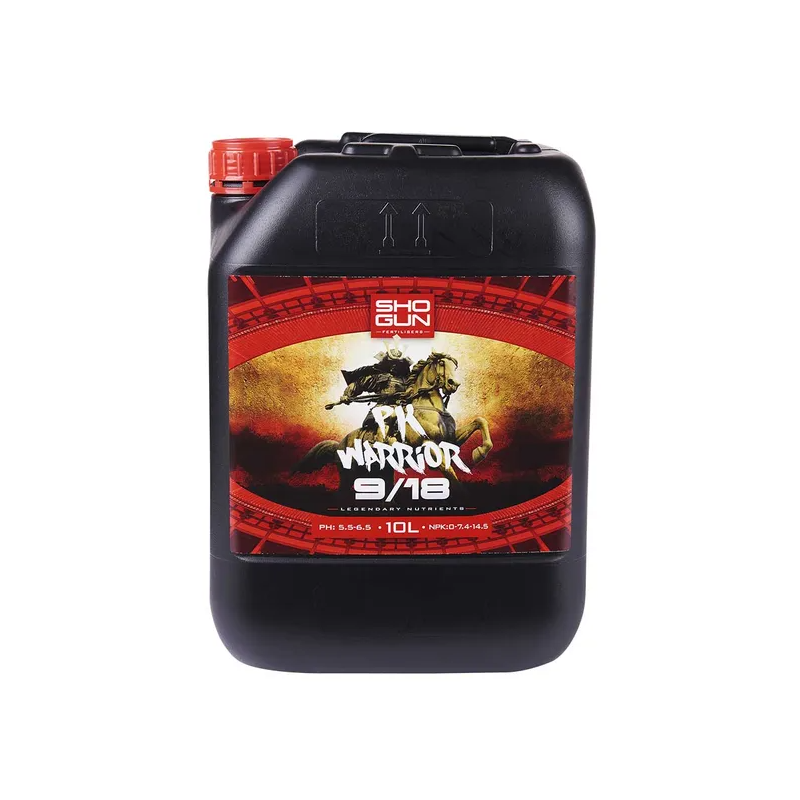 Nawóz Shogun Fertilisers PK Warrior 9/18 10l - zwiększa rozmiar oraz wagę owoców i kwiatów Nawóz Shogun Fertilisers PK Warrior 9/18 10l - zwiększa rozmiar oraz wagę owoców i kwiatów