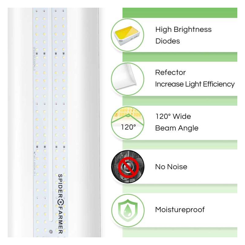Spider farmer SF600 74W Osram 100cm - podłużna lampa LED do roślin (rekomendowana do sadzonek)