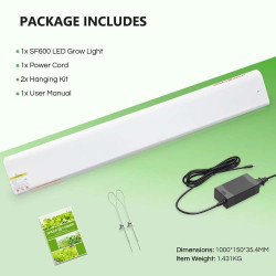 Spider farmer SF600 74W Osram 100cm - podłużna lampa LED do roślin (rekomendowana do sadzonek)