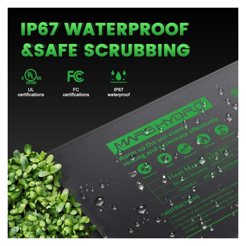Mars Hydro Heating Mat 122 x 53cm 105W - mata grzewcza z termostatem do propagacji Mars Hydro Heating Mat 122 x 53cm 105W - mata grzewcza z termostatem do propagacji