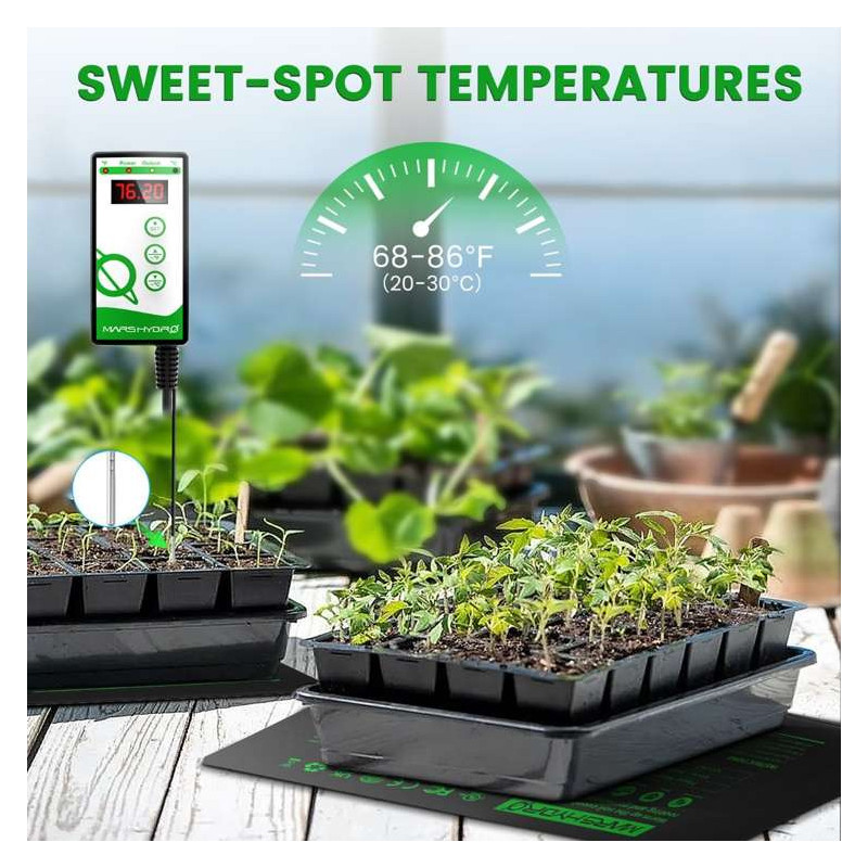 Mars Hydro Heating Mat 122 x 53cm 105W - mata grzewcza z termostatem do propagacji Mars Hydro Heating Mat 122 x 53cm 105W - mata grzewcza z termostatem do propagacji