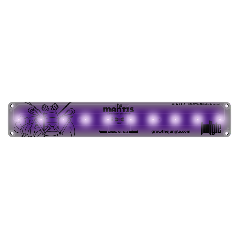 Grow The Jungle Mantis 25W Lampa LED UV BOOSTER ultrafiolet (365nm & 405nm) - zwiększa produkcję kwiatów Grow The Jungle Mantis 25W Lampa LED UV BOOSTER ultrafiolet (365nm & 405nm) - zwiększa produkcję kwiatów