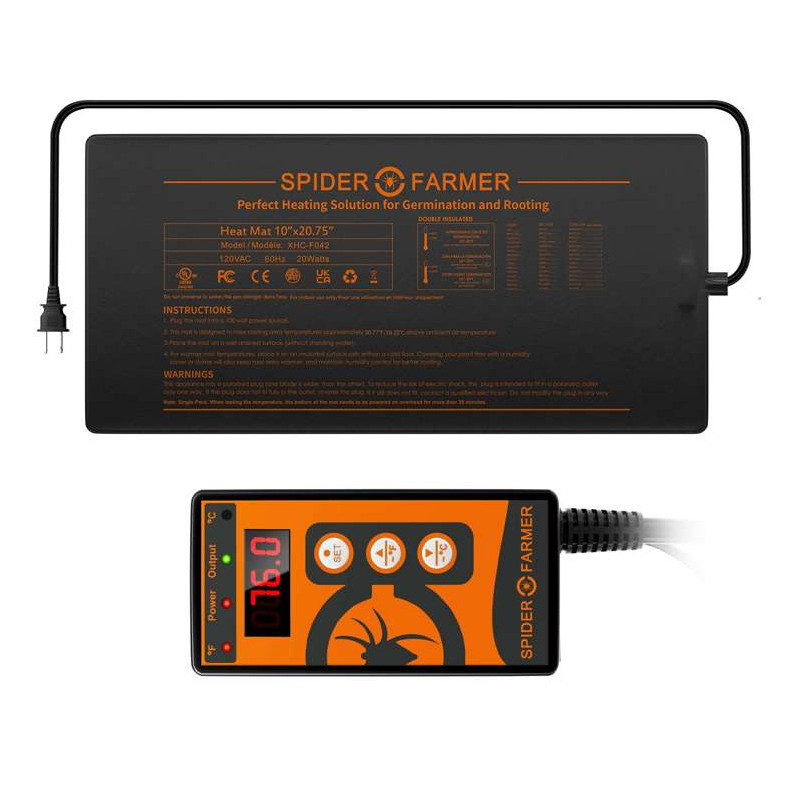 Spider Farmer Heating Mat 52 x 25cm 20W - mata grzewcza z termostatem do propagacji Spider Farmer Heating Mat 52 x 25cm 20W - mata grzewcza z termostatem do propagacji