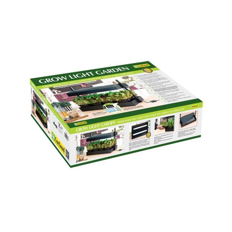 Garland Grow Light Garden - Mini Zielnik z Oświetleniem LED 8W Czarny 50x20x45cm Garland Grow Light Garden - Mini Zielnik z Oświetleniem LED 8W Czarny 50x20x45cm