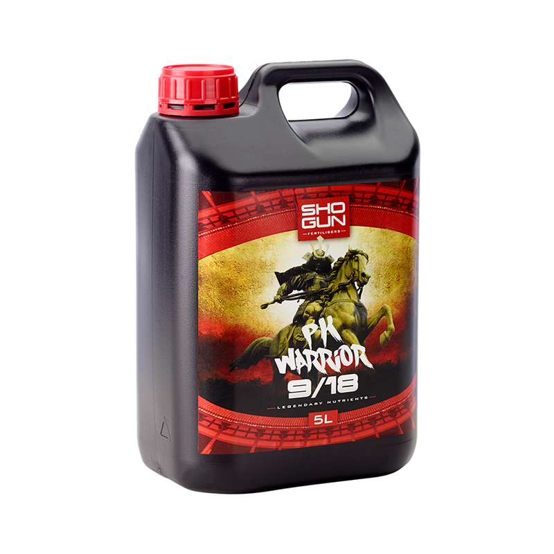 Nawóz Shogun Fertilisers PK Warrior 9/18 5l - zwiększa rozmiar oraz wagę owoców i kwiatów Nawóz Shogun Fertilisers PK Warrior 9/18 5l - zwiększa rozmiar oraz wagę owoców i kwiatów
