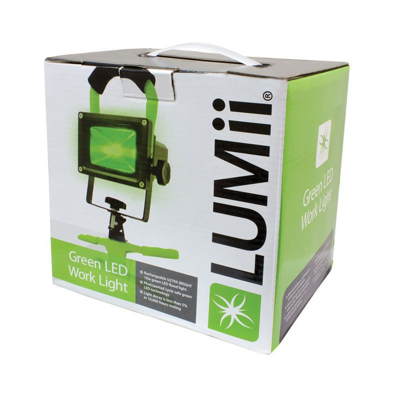 LAMPA LED LUMII 10W -  zielone światło do obserwacji roślin w nocy