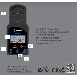 Regulator temperatury Cli-mate TE-16 z czujnikiem temperatury