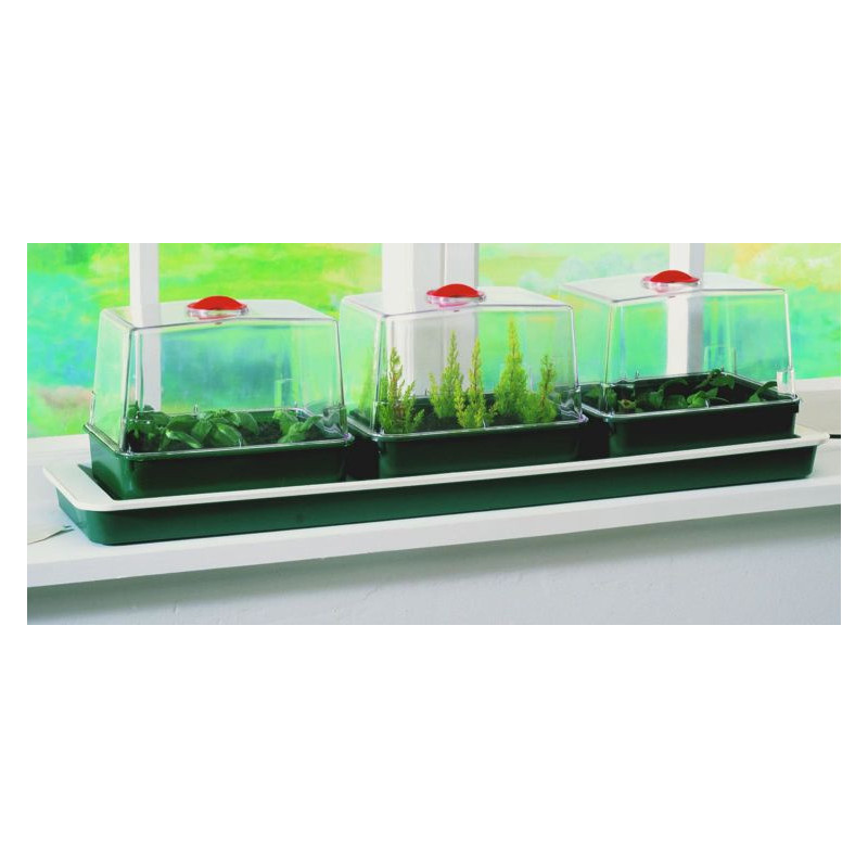 Propagator elektryczny podgrzewany Garland TRIPLE TOP - 3 szklarenki wentylowane 76x18,5x20,5cm
