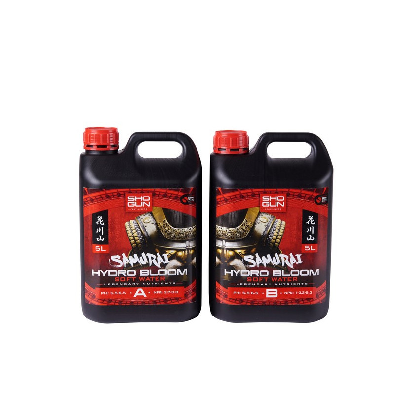 Nawóz Shogun Fertilisers Samurai Hydro Bloom Soft Water 2x5L (A&B) - na kwitnienie do hydroponiki | Woda miękka Nawóz Shogun Fertilisers Samurai Hydro Bloom Soft Water 2x5L (A&B) - na kwitnienie do hydroponiki | Woda miękka