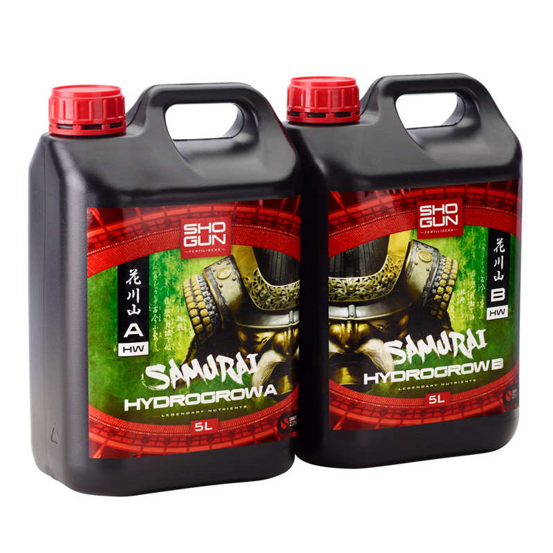 Nawóz Shogun Fertilisers Samurai Hydro Grow Hard Water 2x5L (A&B) - na wzrost do hydroponiki | Woda twarda Nawóz Shogun Fertilisers Samurai Hydro Grow Hard Water 2x5L (A&B) - na wzrost do hydroponiki | Woda twarda