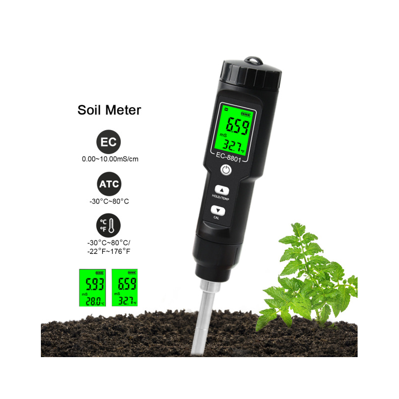 Miernik EC - tester temperatury gleby i zawartości nawozu w podłożu / konduktometr