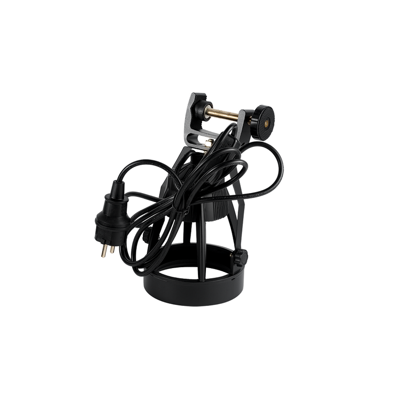 VERTICANA® Press Holder | CZARNY | Oprawa zaciskowa z kablem 2m i włącznikiem VERTICANA® Press Holder | CZARNY | Oprawa zaciskowa z kablem 2m i włącznikiem
