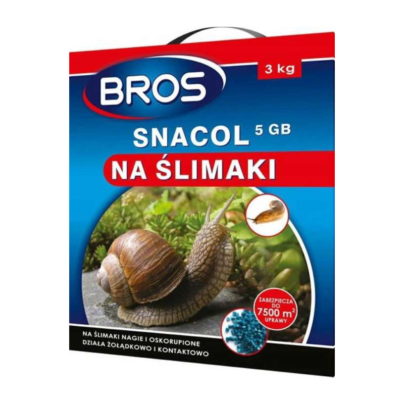 Bros Snacol Granulat Na Ślimaki 05Gb 3Kg - zwalczanie ślimaków w uprawie roślin Bros Snacol Granulat Na Ślimaki 05Gb 3Kg - zwalczanie ślimaków w uprawie roślin