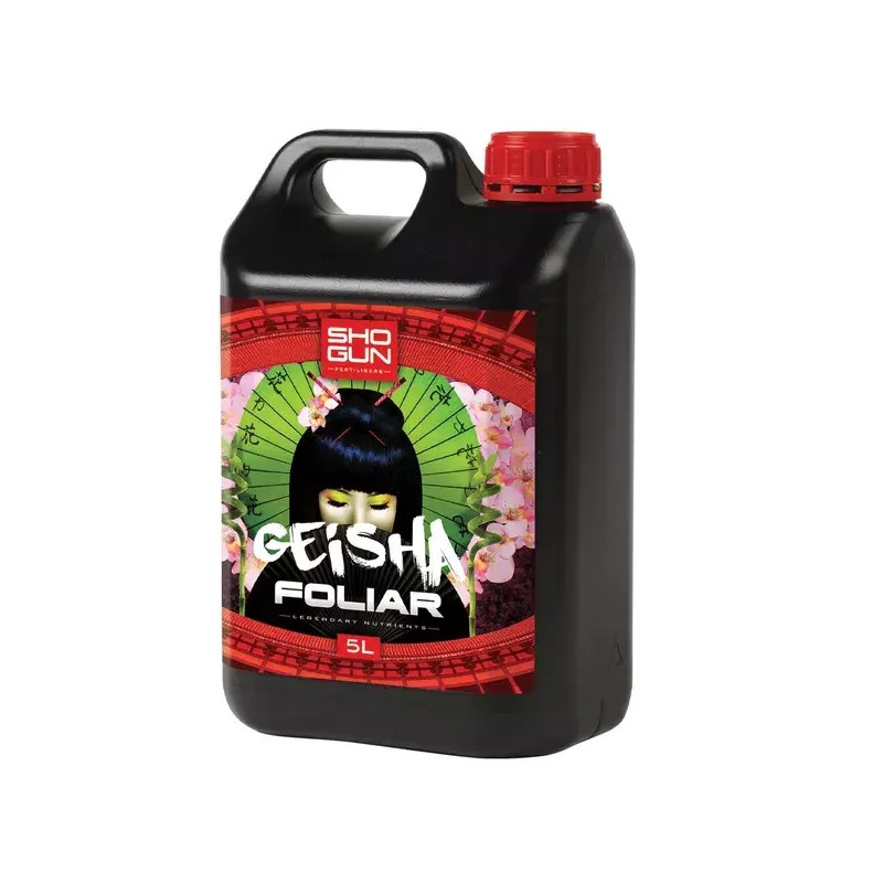 Nawóz Shogun Fertilisers Geisha Foliar 5L - Przyśpieszacz produkcji chlorofilu Nawóz Shogun Fertilisers Geisha Foliar 5L - Przyśpieszacz produkcji chlorofilu