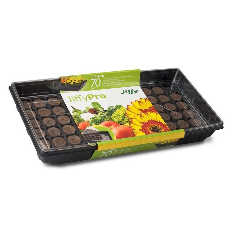 Jiffy PRO Comfort zestaw do wysiewu nasion ze zbiornikiem wody - propagator + wkład torfowy 72szt Jiffy PRO Comfort zestaw do wysiewu nasion ze zbiornikiem wody - propagator + wkład torfowy 72szt