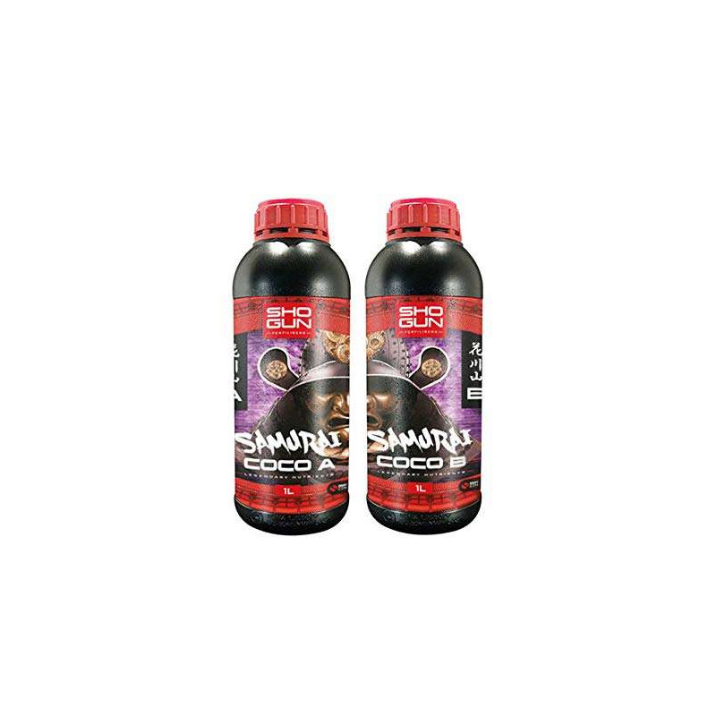 Nawóz Shogun Fertilisers Samurai Coco 2x1L (A&B) - odżywka bazowa do uprawy w kokosie Nawóz Shogun Fertilisers Samurai Coco 2x1L (A&B) - odżywka bazowa do uprawy w kokosie