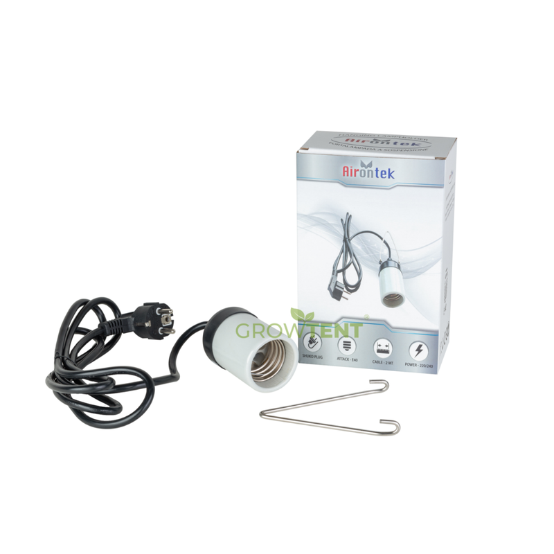 Airontek gniazdo e40 do żarówek CFL - kabel 2m