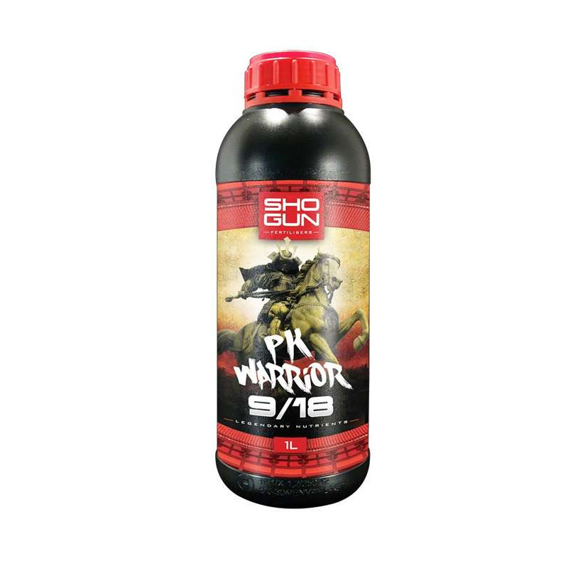 Nawóz Shogun Fertilisers PK Warrior 9/18 1l - zwiększa rozmiar oraz wagę owoców i kwiatów Nawóz Shogun Fertilisers PK Warrior 9/18 1l - zwiększa rozmiar oraz wagę owoców i kwiatów