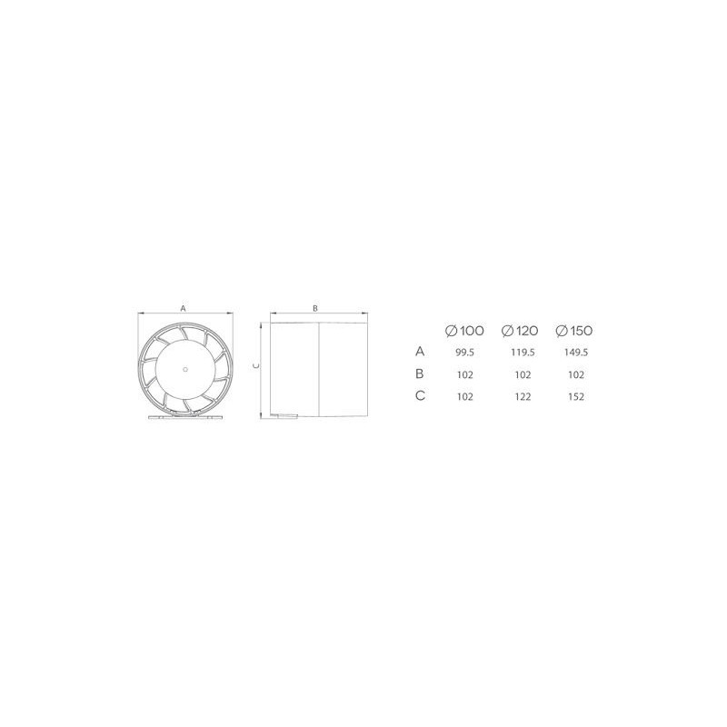airRoxy wentylator osiowo-kanałowy quiet (silent) 100mm 104m3 airRoxy wentylator osiowo-kanałowy quiet (silent) 100mm 104m3