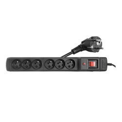 Przedłużacz sieciowy listwa 6 gniazd z uziemieniem i wyłącznikiem prądu -  3m