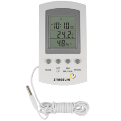 Stacja pogody elektroniczna z czujką - termometr/higrometr z zegarem