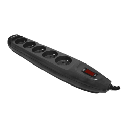 Przedłużacz sieciowy listwa 5 gniazd z uziemieniem i wyłącznikiem prądu - 1,5m