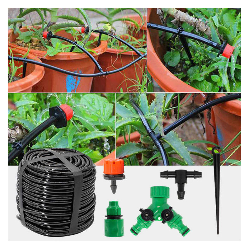 Zestaw nawadniania kropelkowego - 10 kroplowników + wąż 10m