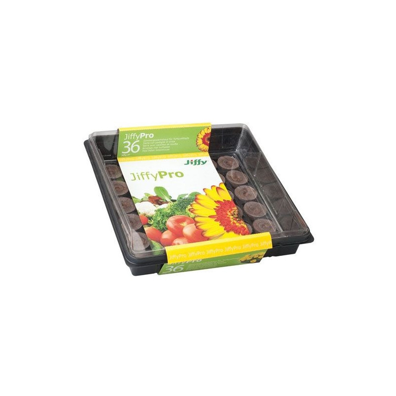 Jiffy PRO zestaw do wysiewu nasion - propagator + wkład torfowy 36szt Jiffy PRO zestaw do wysiewu nasion - propagator + wkład torfowy 36szt