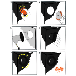 Secret Jardin otwór na kabel 70mm podwójny