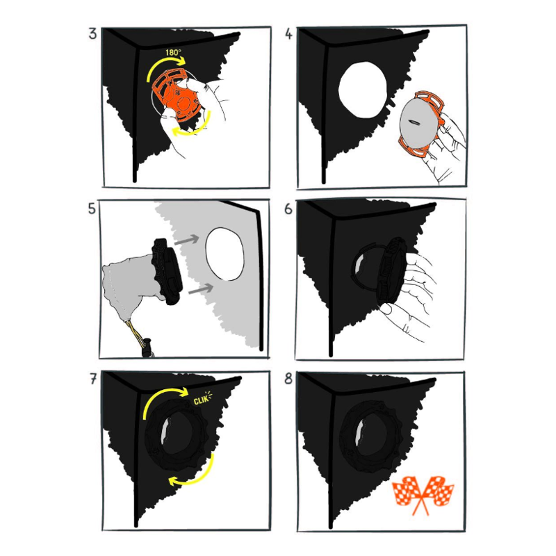 Secret Jardin otwór na kabel 70mm podwójny