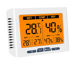 Stacja pogody - cyfrowy termometr & higrometr z podświetlanym ekranem LCD