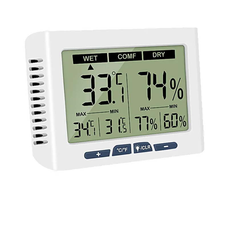 Stacja pogody - cyfrowy termometr & higrometr z podświetlanym ekranem LCD