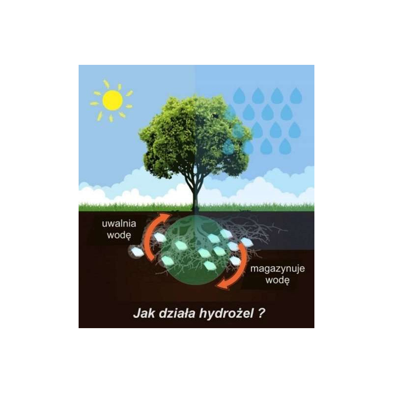 Hydrożel ogrodniczy do roślin i kwiatów 1kg Hydrożel ogrodniczy do roślin i kwiatów 1kg