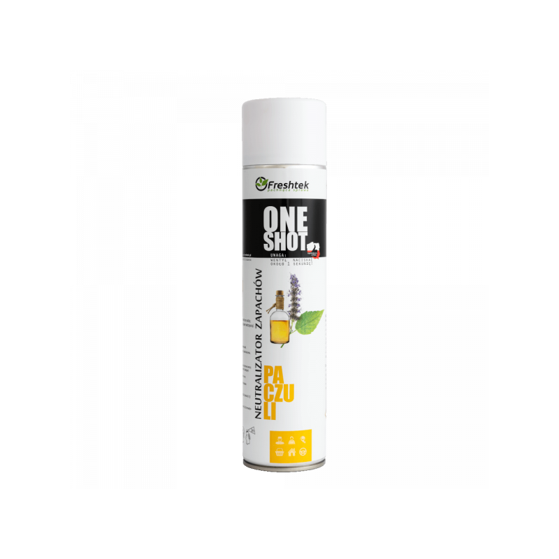 Freshtek ONE SHOT Paczuli Spray 600ml - neutralizator zapachu