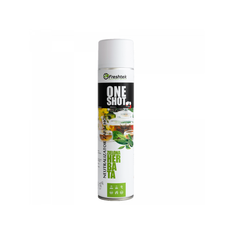 Freshtek ONE SHOT Zielona herbata Spray 600ml - neutralizator zapachu