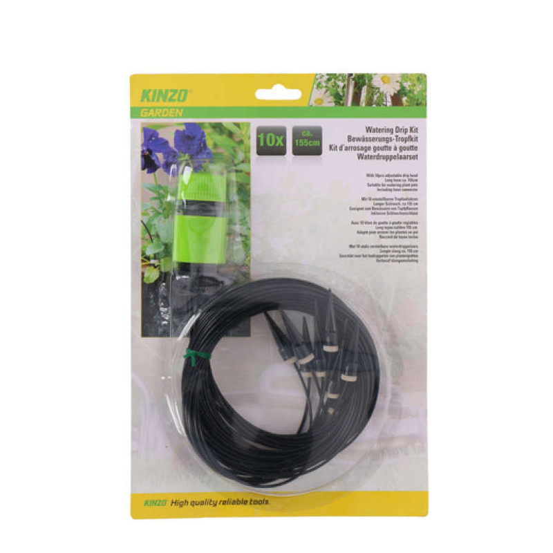 Kinzo Garden - zestaw nawadniania kropelkowego | 10 x dripper