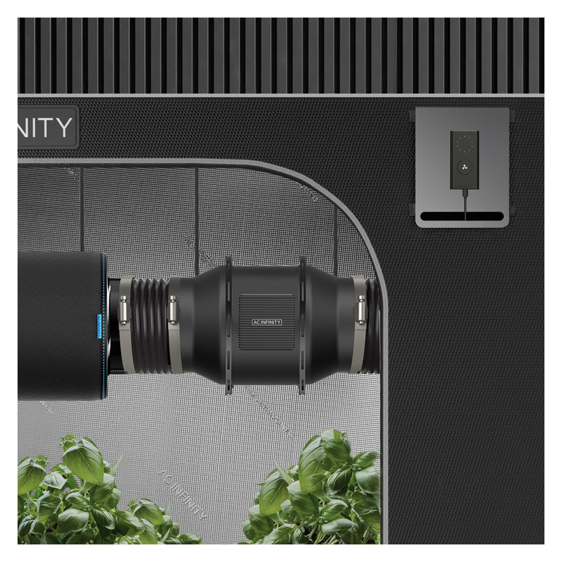 Zestaw wentylacyjny AC Infinity 150mm - wentylator kanałowy z reg. prędkości, filtr węglowy i przewody
