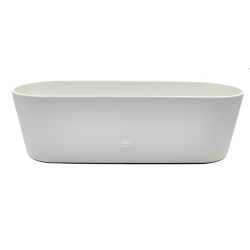 LENI Doniczka na parapet podłużna Flori 36x14x11 cm biała