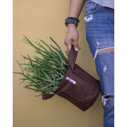 Growbag Root Pouch doniczka materiałowa 43x38cm 56L z uchwytami brązowa
