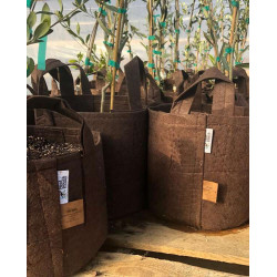 Growbag Root Pouch doniczka materiałowa 43x38cm 56L z uchwytami brązowa