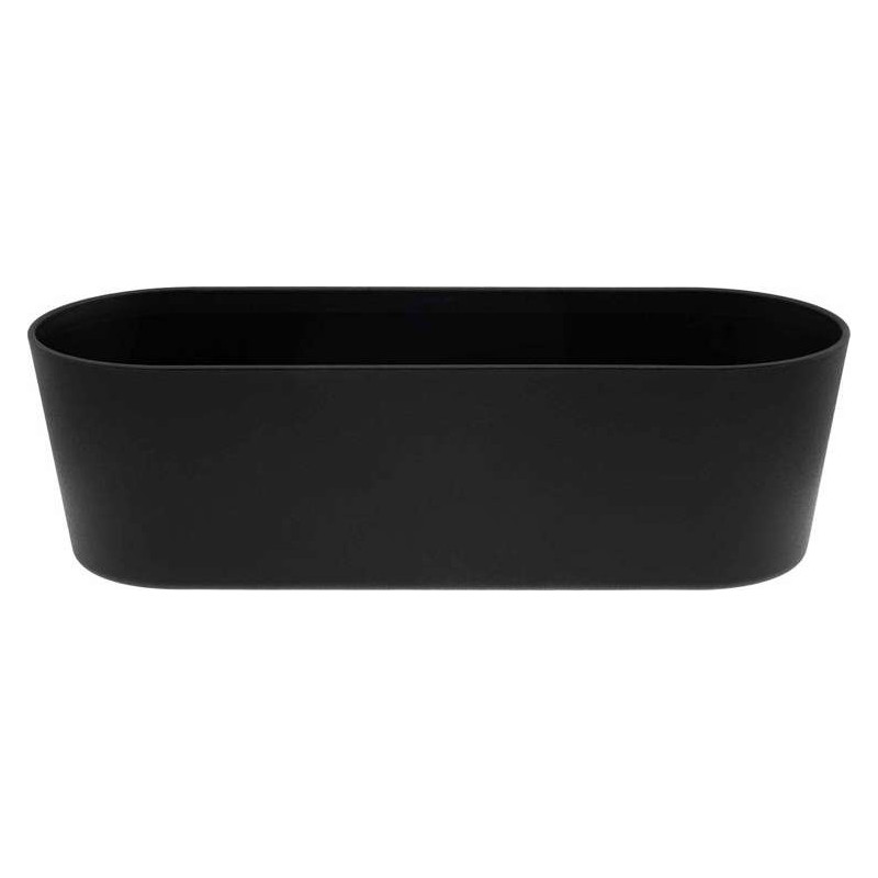 LENI Doniczka na parapet podłużna Flori 36x14x11 cm czarna