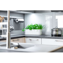 LENI Doniczka na parapet podłużna Flori 36x14x11 cm czarna