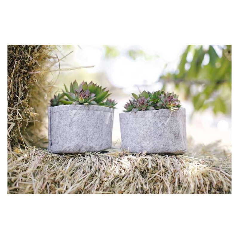 Growbag Root Pouch doniczka materiałowa 43x38cm 56L z uchwytem szara