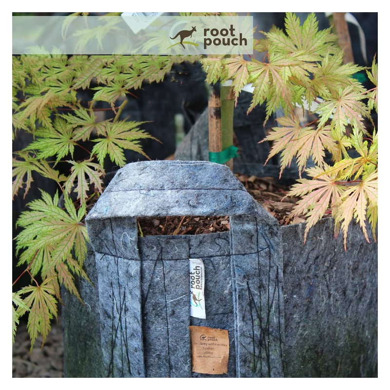 Growbag Root Pouch doniczka materiałowa 43x38cm 56L z uchwytem szara