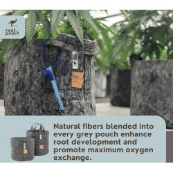 Growbag Root Pouch doniczka materiałowa 43x38cm 56L z uchwytem szara